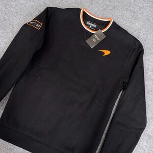 McLaren Formula 1 Team Cisco Crewneck Sweatshirt Men M Black Embroidered Logo